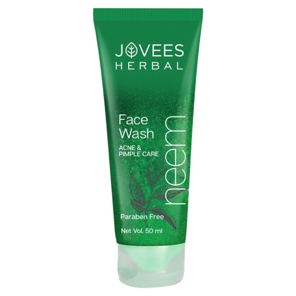 Neem Face Wash For Clear Skin with Neem & Tea Tree Ext | Gentle For Oily & Acne-Prone Skin | Controls Oil, Pimples and Dark Spots | Acne Control Cleanser For All Skin Type - 50ml