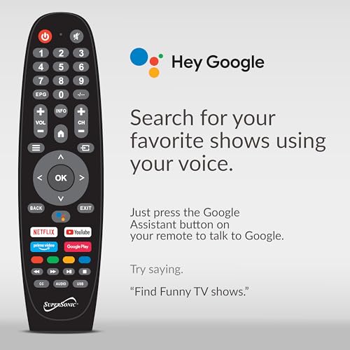 Image of Supersonic SC-2450GTV-A 24-inch DLED SMART HDTV with Google Assistant, ATSC & NTSC System, HDMI USB Input, WiFi, 1080p Resolution, 16.7M Colors,60Hz Refresh Rate, Bluetooth, AC /DC Compatible