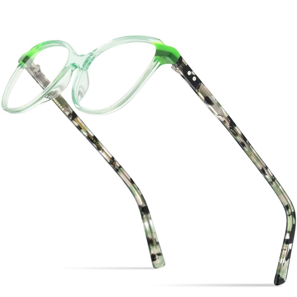 MUTYNE Montura de gafas de acetato multicolor para hombre, anteojos cuadrados retro, gafas para mujer