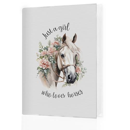 Qnhij Photo Album 4x6 Hold 36 Photos, Horse Gifts for Women Girls, Just A Girl Who Loves Horses Small Photo Album Picture Memory Book Keepsake for Family Anniversary Graduation Travel Vacation