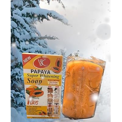 Soft 7 papaya Soap, 7 Days Body Repair, Natural Dark Spot Treatment Big bar 8.7oz
