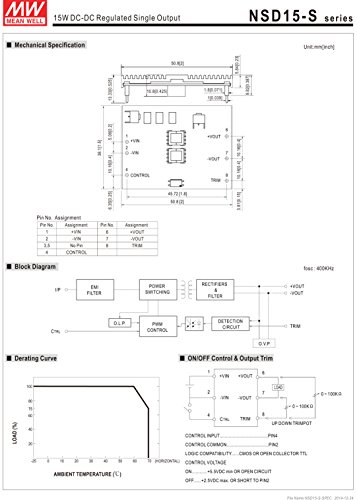 Convertisseur CC/CC NSD15-48S5 pour stabiliser la tension 5V de vos circuits - 3