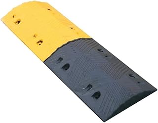 HytTer Ramps Kerb Ramps Parking Ramps Prominent Double Color Deceleration Strip Driveway Deceleration/Black+Yellow/100 * 35 * 7Cm