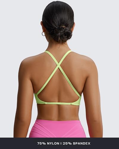 Image of Aoxjox Women's Workout Sports Bras Fitness Metamorph Sienna Twist Bra Yoga Crop Tank