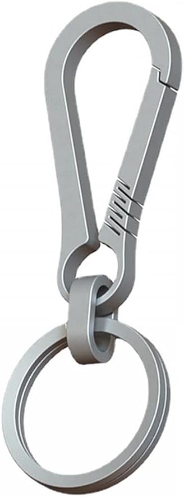 DONGKER Portachiavi Da Cintura EDC In Lega Di Zinco - Clip Con Doppio Anello Staccabile Uomo Donna - 2