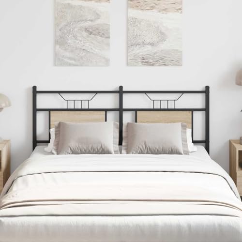 Générique Tête de lit chêne Sonoma 140 cm Bois d'ingénierie et Acier,Meubles,Lits & Accessoires,Têtes et Pieds de lit,Brun,7.75 KG,4106825