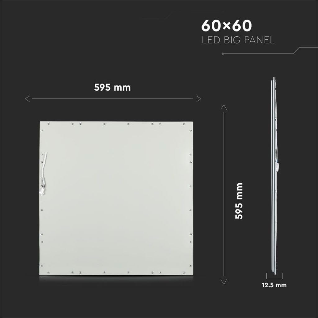 A2ZWORLD Pannello Led 60x60 Da Soffitto, 40W 4950lm 123LM/W, Led Driver Incluso, Slim 595x595x12.5mm (1 PCS, Bianco Caldo 3000K)
