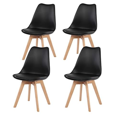 EGGREE Pack de 4 Sillas de Comedor con Asiento Tapizado Cover