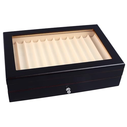 Boîte d'organisation de collection de stylos noire double couche 23 emplacements