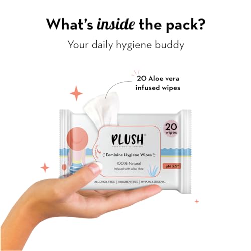 Image of Plush pHlic Lubricant+Intimate Vaginal Wipes (Pack of 2)+Intimate & Vaginal Wash 100ml Combo | Aloe infused Personal Lubricant & Bamboo-made Vaginal Wipes