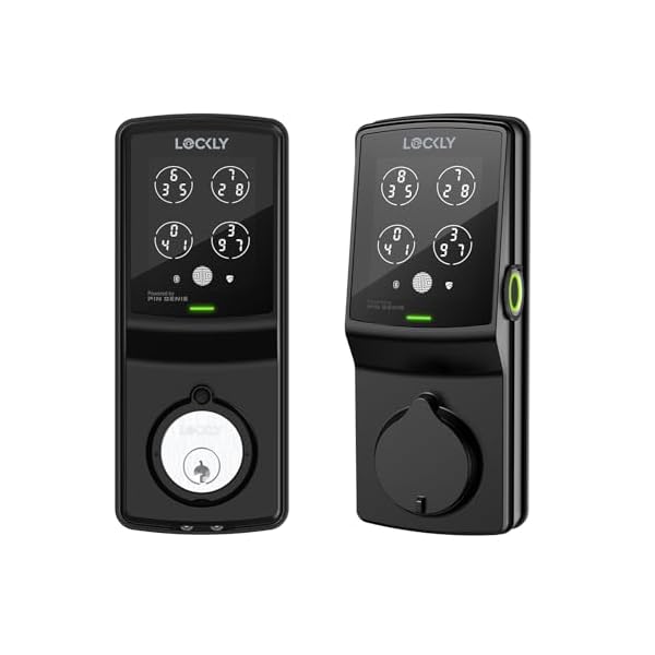 Lockly Secure Pro with Model 7S, Wi-Fi Smart Deadbolt, Bluetooth Smart Door Lock, Keyless Entry Door Lock, Fingerprint Keypad App Control Lock