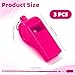 najdeiuyt Pink Emergency Whistles with Lanyard, 3 Pack Loud Crisp Sound Plastic Whistles Bulk Safety Whistle for Lifeguard Coaches Boat Referees Dog Training
