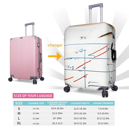 Valise anti-rayures grâce à la housse blanche extensible à formules
