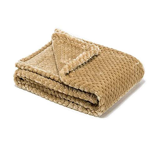 WEASHUME Manta mullida para perros, gatos, 100 x 120 cm, lavable, muy suave, cálida y suave, para mascotas, perros y gatos, color marrón Cover