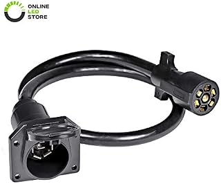 ONLINE LED STORE 3ft 7-Way Trailer Plug Wiring Harness [7-Pin Trailer Cord Extension