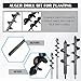 Threlaco Set of 4 Auger Drill Bit for Planting (16x 3.5, 12x3, 15x2, 9x1.6) Garden Ground Earth Spiral Drill Bit for 3/8