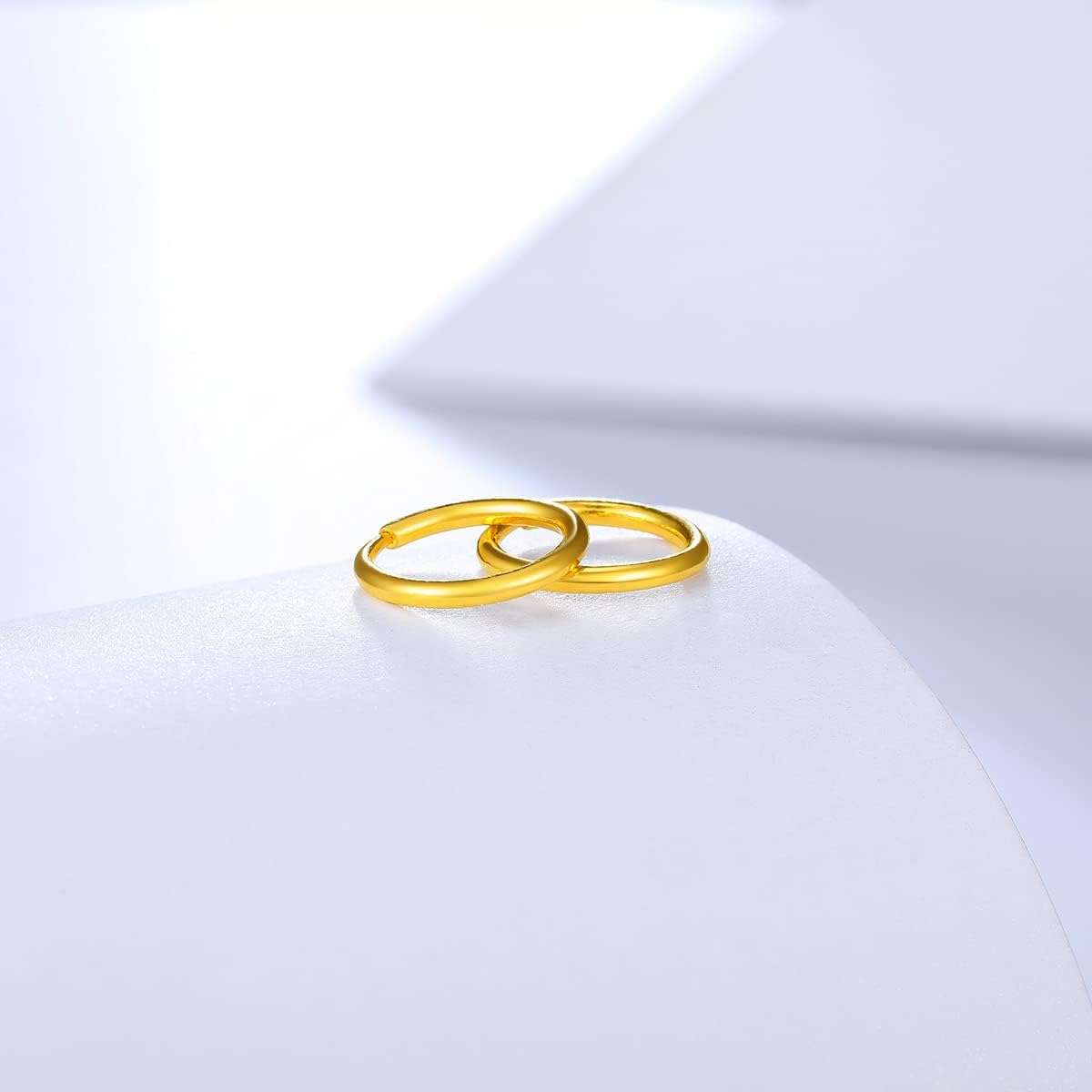 24K Gold Earrings for Women Hypoallergenic Hoop Earring Lightweight Beaded Hoops Dangle Small Huggie Drop Bead Statement Jewelry Dainty Ball Fashion Trendy Dangling Tiny Thin Polished Real Gold Gifts