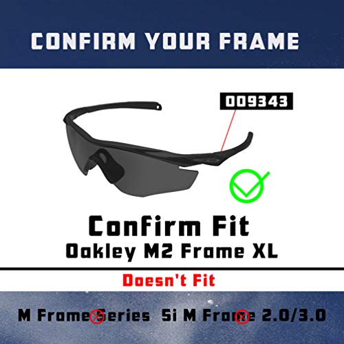 Image of M2 Frame XL Lenses & Rubber Kits Replacement for Oakley Sunglass OO9343 Polarized