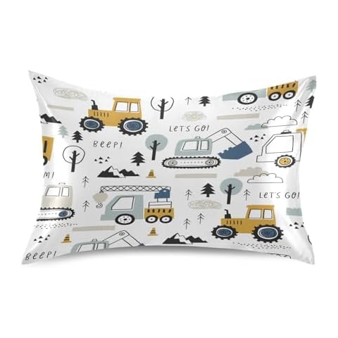 HOYYU Funny Truck Satin Pillowcase Cover