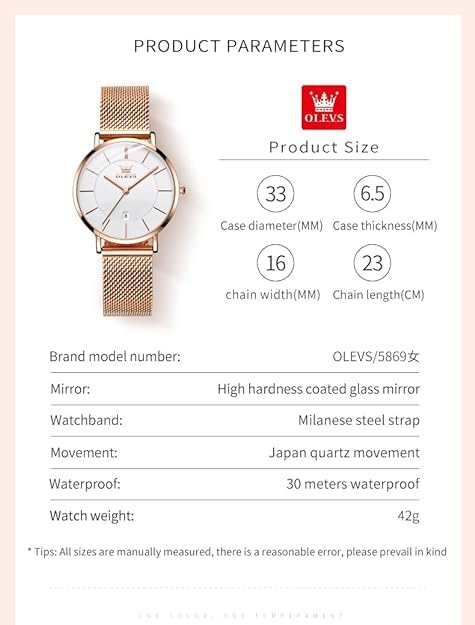Image of OLEVS Women Watches Business Dress Female Ladies for Small Wrist Watch Gold Silver Tone Stainless Steel Band Analog Simple Day Date Waterproof Lady Watches