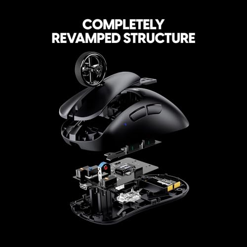 Image of Pulsar Gaming Gears Xlite v4 Wireless Gaming Mouse, Ultra Lightweight 1.9 oz (54g), Ergonomic, Optical Switch, 32000 DPI, 750 IPS, XS-1 Sensor, 8k Compatible (Mini, Black)