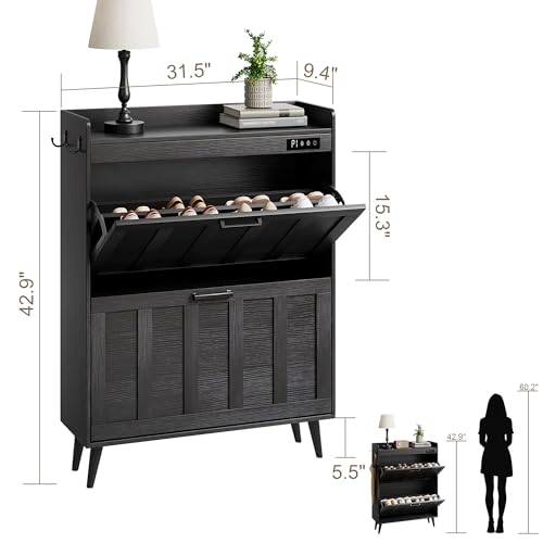 ChooChoo Shoe Storage Cabinet with 2 Flip Drawers and Deodorizer by ChooChoo - Used condition - Image 2