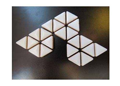 100 White Pcs 15Mm Triangle Ceramic High Gloss Mosaic Border Tiles Mosaic Making Supplies #TOP21