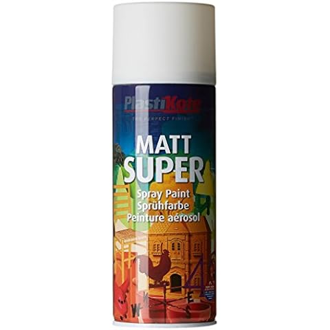 PlastiKote 3100SE 400ml White Super Matt Spray Paint Cover