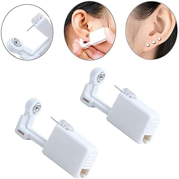 2Pcs White Self Nose Piercing Gun Ear Piercing Tool Kit Safety Stud Kit Nose Clip Body Jewelry Piercing Tool(F) Easy to Use and Safety,Piercing Kits,Beauty and Personal Care,Piercing Supplies image 5 of 6 B0D1QJ91TD