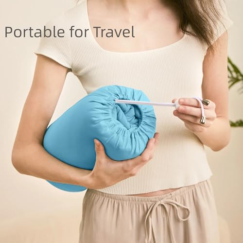 Cooling Blankets for Hot Sleepers - Summer Blanket Thin Lightweight Breathable Soft Double Side with Bag for Travel, Cooling Comforter for Couch Sofa, Keep Cool for Night Sweats (Blue 50"x60"