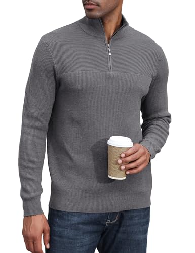 Halfword Herren Pullover Mit Reißverschluss - Stehkragen Sweatshirt Für Arbeit Und Freizeit