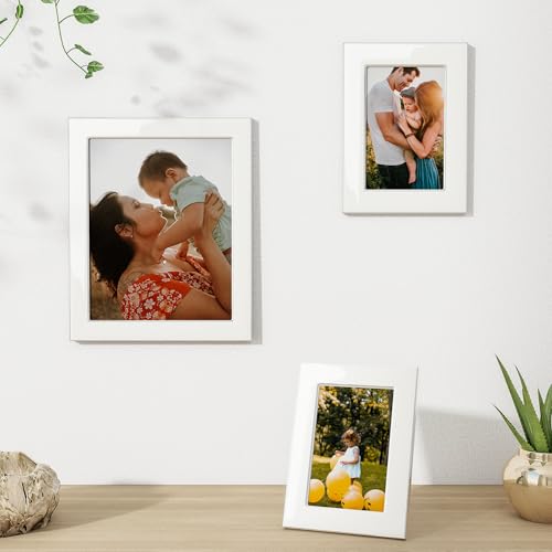 Fun Memories Bilderrahmen aus Emaille-Glas, 10,2 x 15,2 cm, mit silberfarbenem Metallrand und Staffelei für die Präsentation von… – Ansicht 3