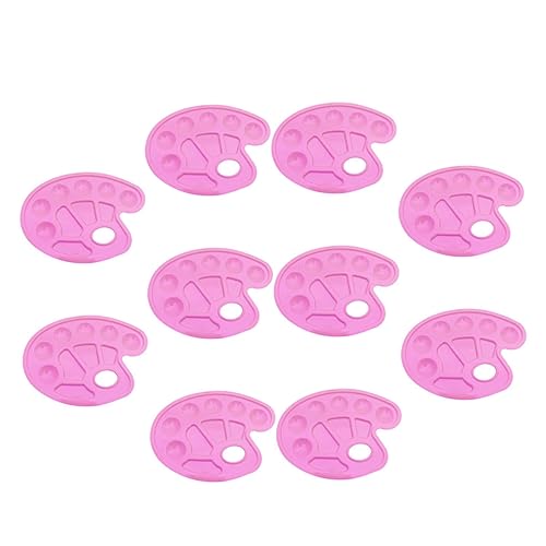 Beatifufu 10Pcs Pink Watercolor Palette Versatile Art Mixing Tray for Durable Color Mixer for Painting Drawing and Craft Projects Easy to Clean and Store