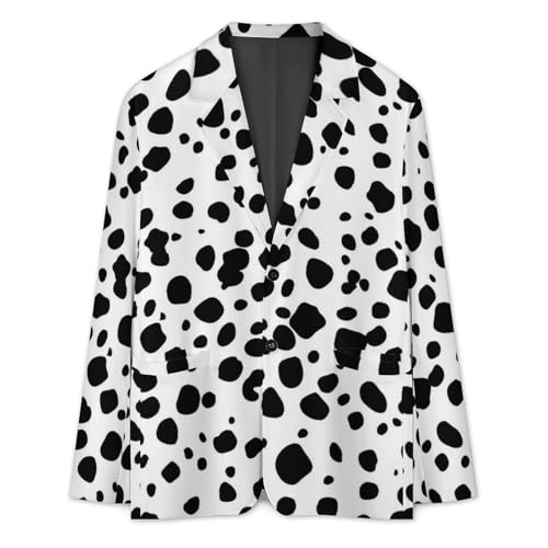Dalmatian Pattern Printed Men's Classic Fit Suits Funny Casual Stylish Two Button Blazer3