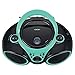 Jensen CD-490 Portable Sport Stereo CD Player Boombox with AM/FM Radio, Aux Line-in & Headphone Jack (Limited Edition Colors) (Aqua Teal)
