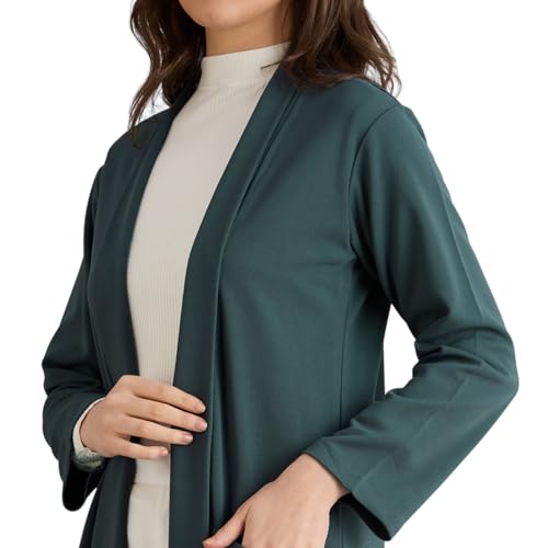 Image of Smarty Pants women's cotton open front trench jacket.