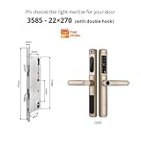 New WiFi App waterproof Smart Door Lock Aluminum Biometric lock fingerprint door handle Digital Keyless for Glass(A6 TYG 3585hook)