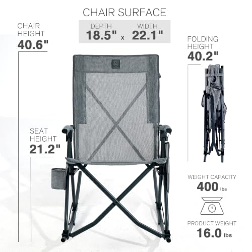 EVER ADVANCED Compact Rocking Camping Chair, Portable Outdoor Chair by EVER ADVANCED - Image 7