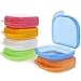 Orthodontic Retainer Case - 6 Pack Portable Denture Cases, Mouthguard Case for Retainer, Dentures, Invisalign in 6 Colors, 3.2 x 2.6 x 1 Inches