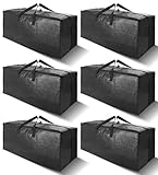 Paquete de 6 bolsas de mudanza extra grandes resistentes con correas de mochila, alternativa a la caja y el