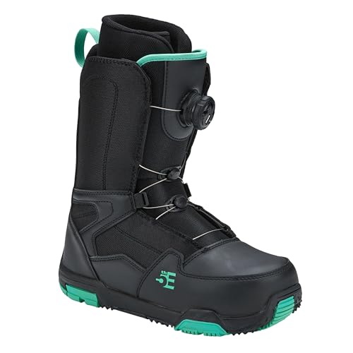 L-2 ATOP DIAL Snowboard Boots for Women-Compatiabile with Strap Snowboard Bindings with Waterproof Liners-All Mountain Snowboarding Womens Size (8.0, ATOP DIAL-Black/Teal)