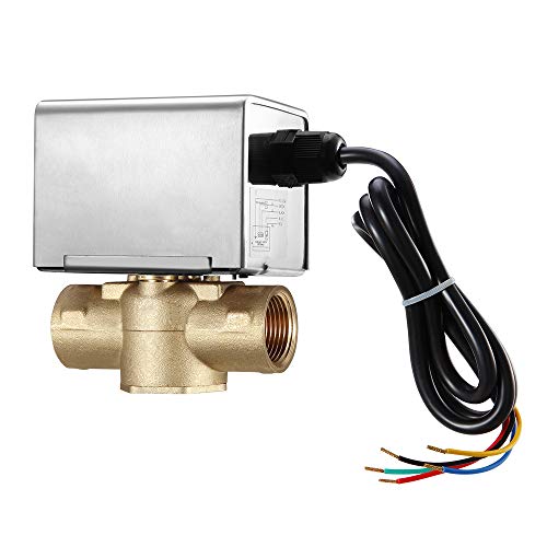 Valemo Válvula de zona motorizada Normalmente Cerrada 2 Vías 3/4" DN20 220V con Interruptor de Límite (5 Cables) Cover