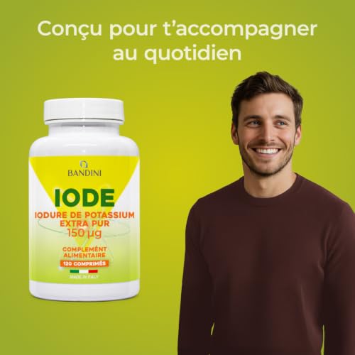Bandini® IODURE DE POTASSIUM - 120 comprimés de IODE EXTRA PUR Haute Dose – vue 3