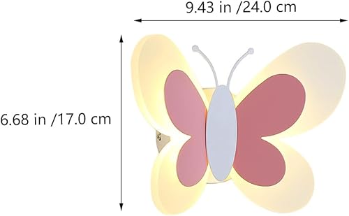 Miniatura 3 de Angoily Lámpara de pared de mariposa LED para pared, aplique de pared LED, luces de noche, aplique de pared para interiores, lámpara de noche de