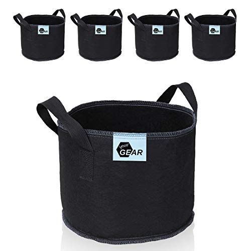 yourGear - Lot de 5 sacs à planter - En feutre non-tissé - 5, 11, 20, 30 ou 60 l ou 2 pièces de 190 l Cover