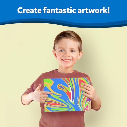 Skillmatics Marbling Magic Paint Kit, Water Marbling Kit for Kids, Art & Craft Kits, Supplies, DIY Creative Activity, Gifts for Girls & Boys Ages 6, 7, 8, 9, 10, 11, 12, Multicolor - Image 3