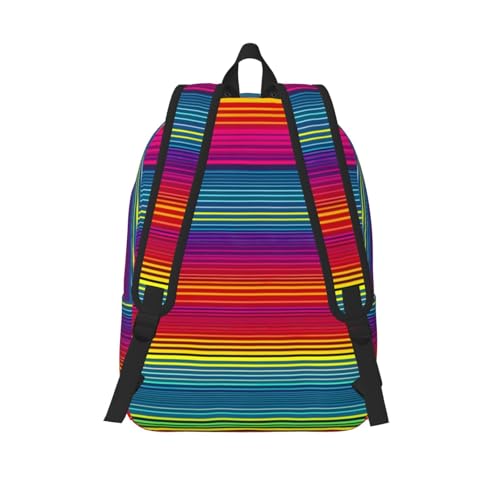 Sac à dos imprimé arc-en-ciel protégeant ordinateur portable femme - 3