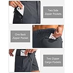 Pudolla Men's Hiking Cargo Shorts 9" Lightweight Outdoor Work Shorts for Men Travel Golf Camping Casual with 5 Zipper Pockets - Image 4