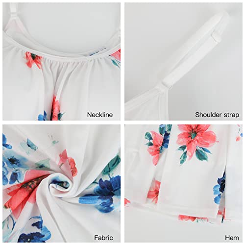 Image of Camisoles for Women with Built in Bra Adjustable Strap Tank Tops Cami Sleeveless Summer Tops for Workout Sleeping Traveling