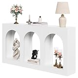 LITTLE TREE Console Table for Entryway, 71-Inch Long Narrow Modern Entry Table for Living Room, Hallway, Behind Couch, Entrance, Sofa, Foyer, Front Door, White